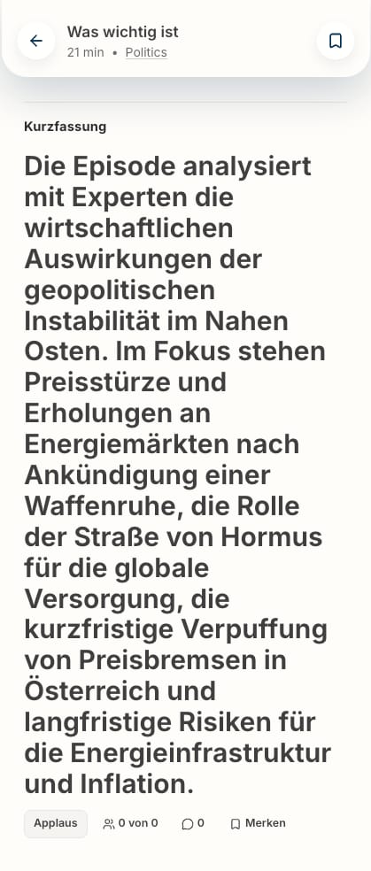 Mulinoo — Podcast-Wissen an einem Ort — Screen 1