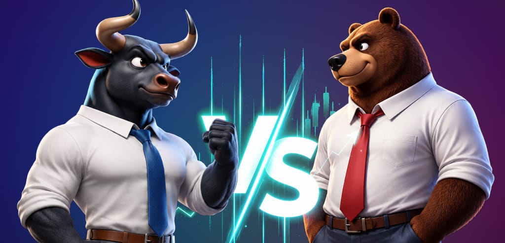 Stock Battle — Bulle gegen Bär